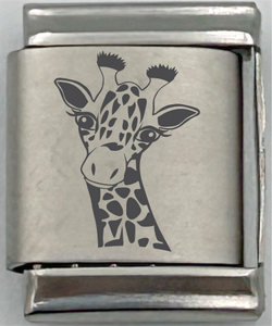 13mm Laser Engraved Charm - Giraffe