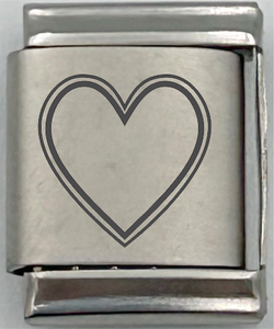 13mm Laser Engraved Charm - Heart