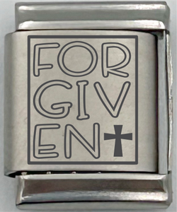 13mm Laser Engraved Charm - Forgiven