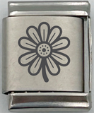 13mm Laser Engraved Charm - Daisy