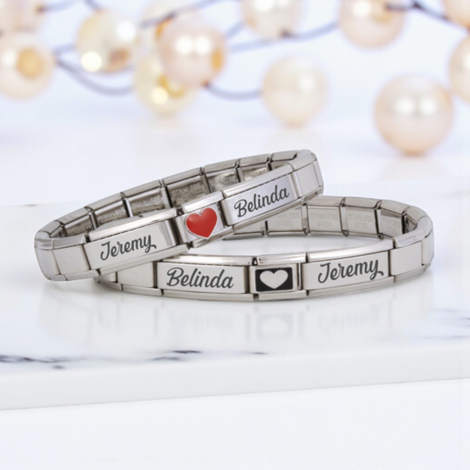 9mm Engraved Names Italian Charm Bracelet