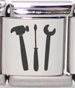 13mm Laser Engraved Charm - Tools