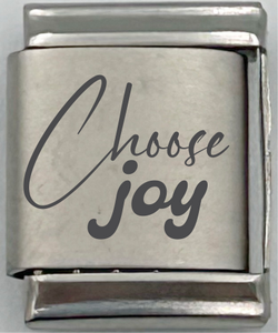13mm Laser Engraved Charm - Choose Joy