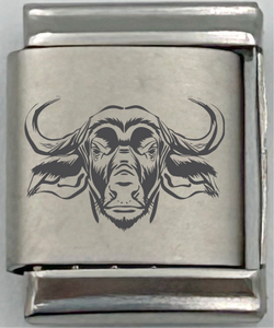 13mm Laser Engraved Charm - Buffalo