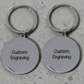 Custom Engraved Round Keyring (front & back)
