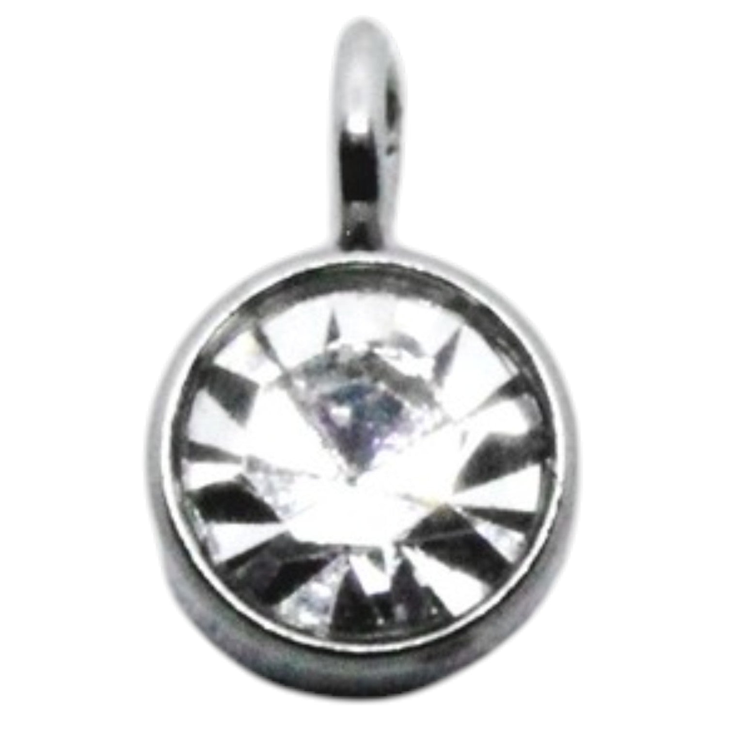 Birthstone Charm April (Engraved jewellery)