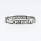 9mm Italian Charm Bracelet - 10 Commandments