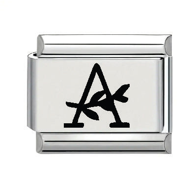 9mm Laser Italian Charm - Letter A