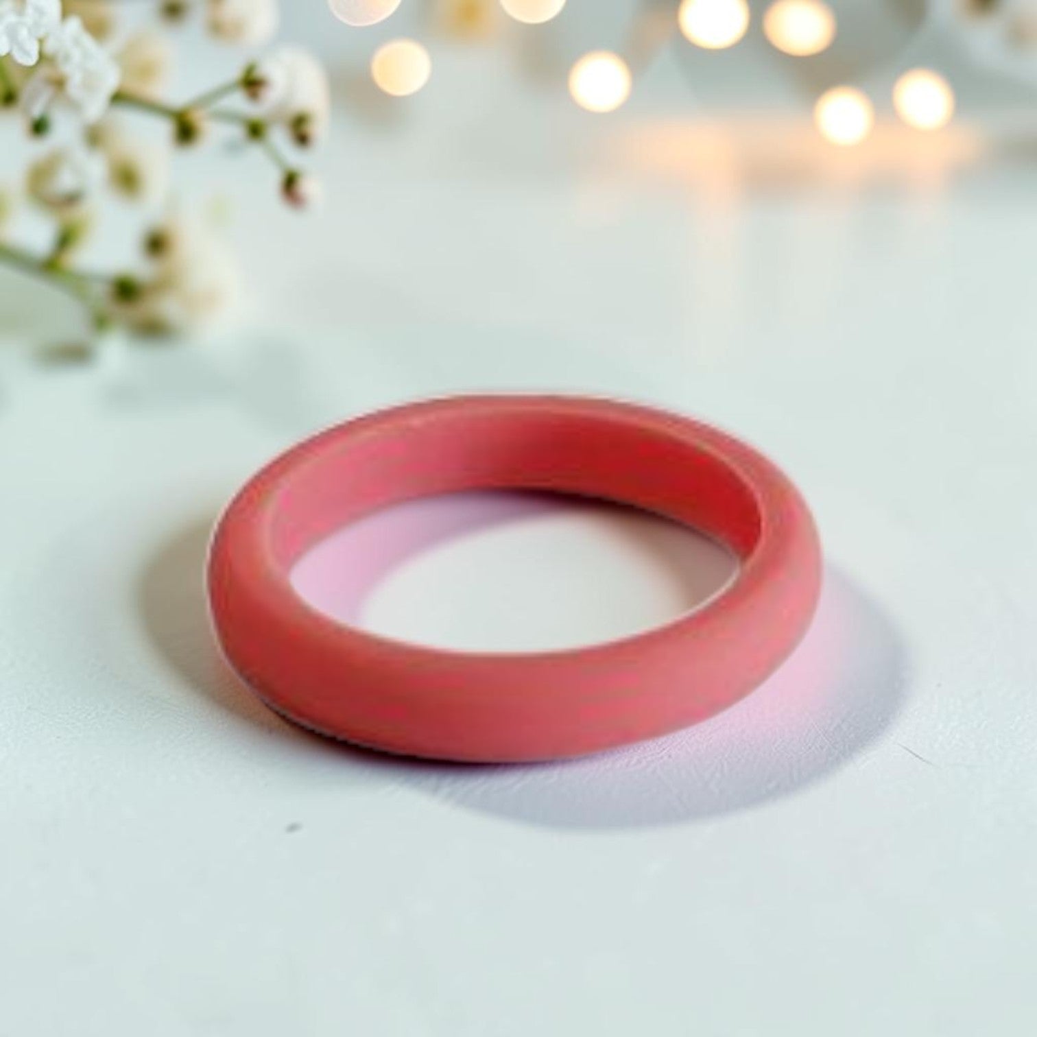 Active Silicone Sport Rings - Ladies Stacker Coral (Click product to choose size)