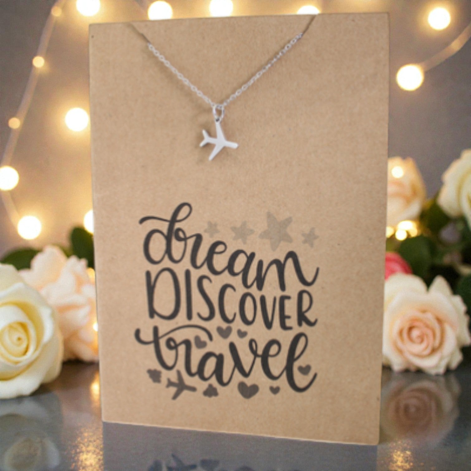 Aeroplane Pendant & Chain - Card 351