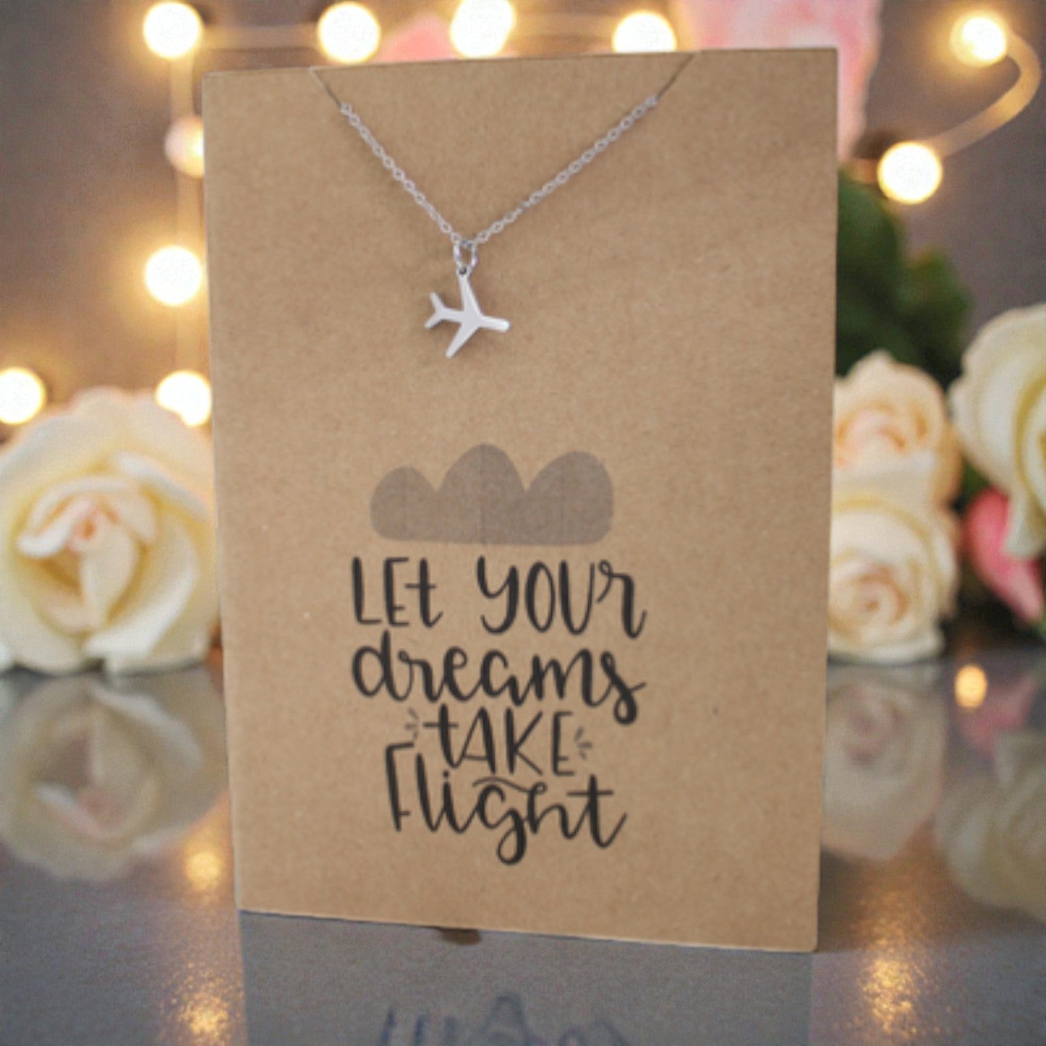 Aeroplane Pendant & Chain - Card 352