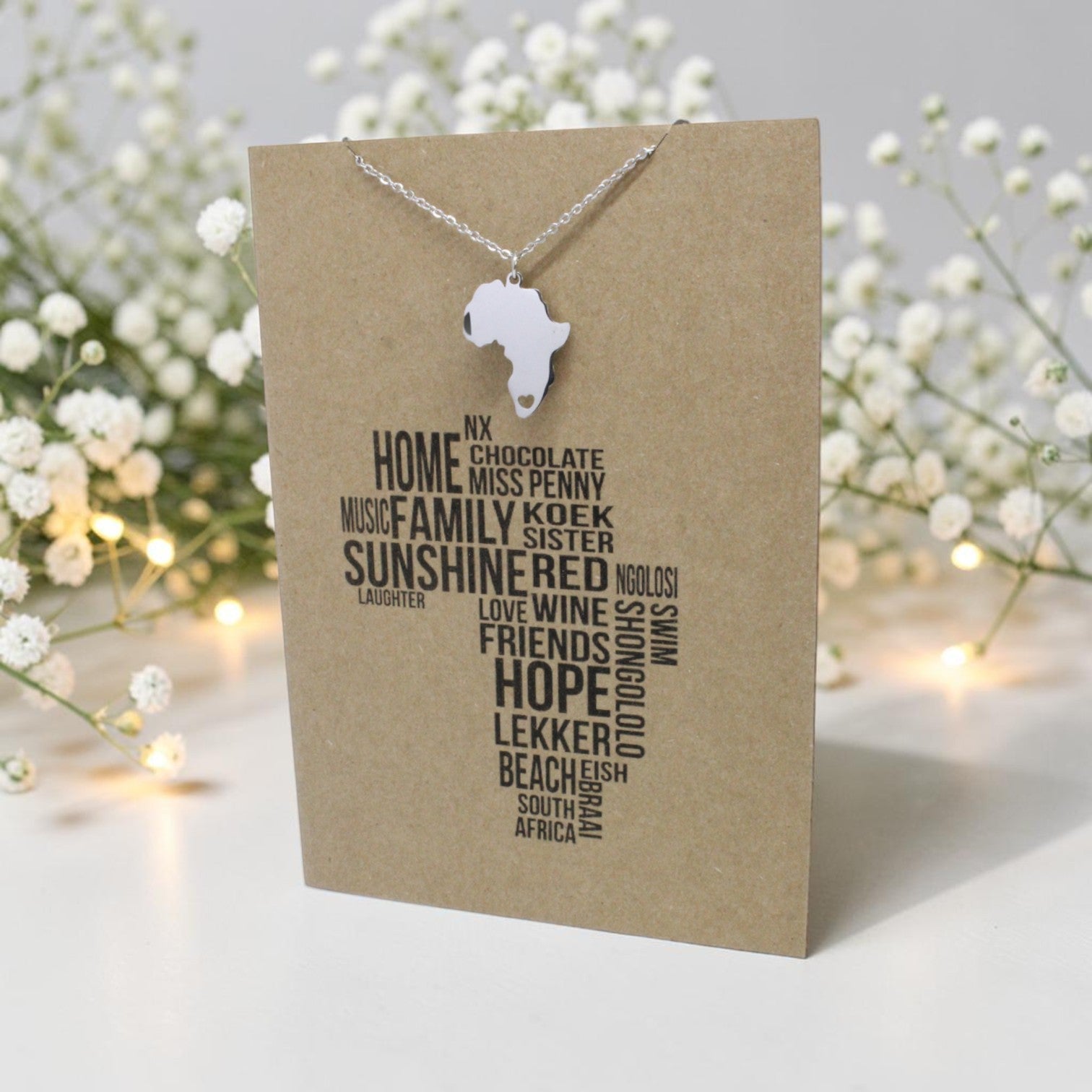 Africa Pendant & Chain - Card 88