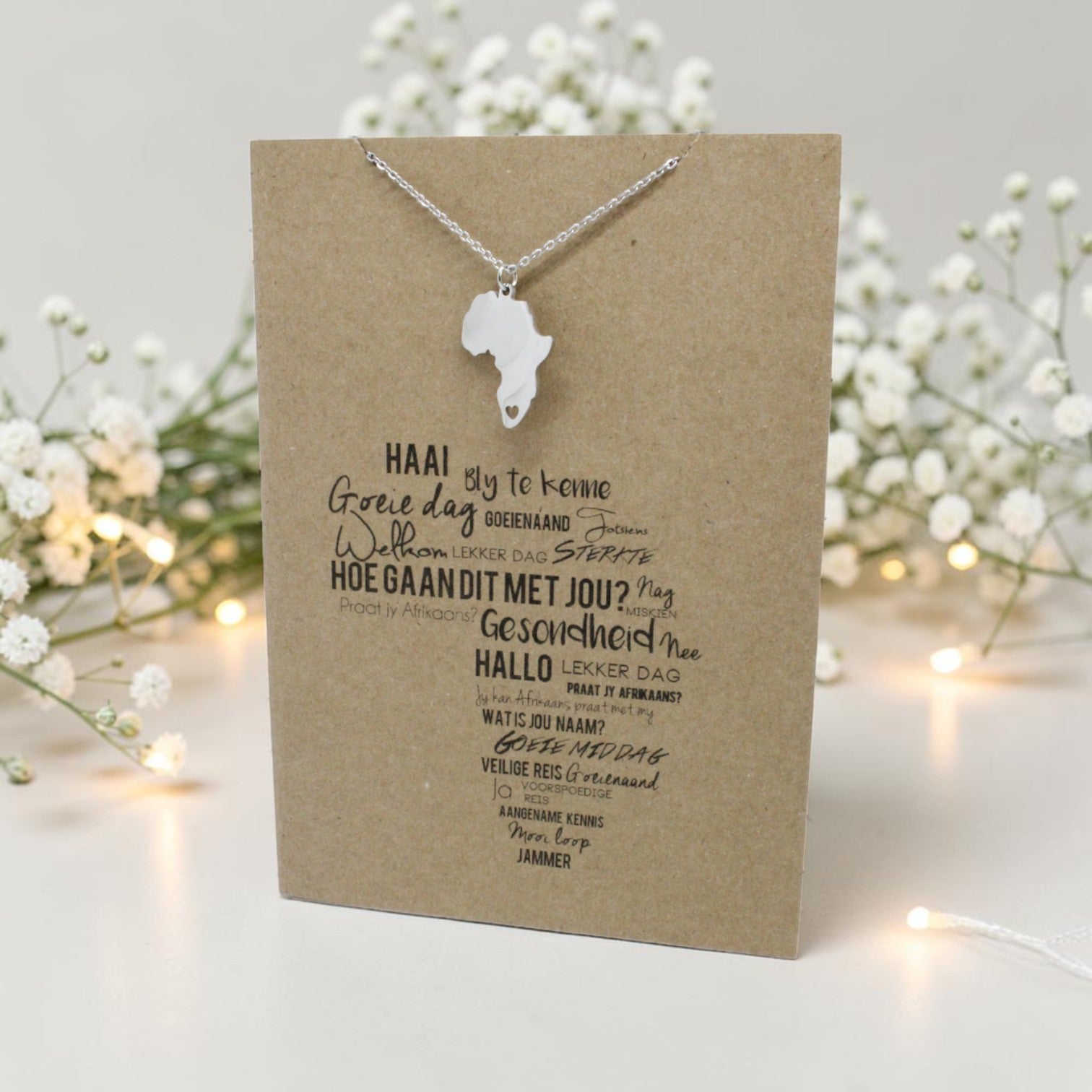 Africa Pendant & Chain - Card 93