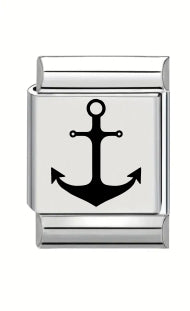 13mm Laser Engraved Charm - Anchor