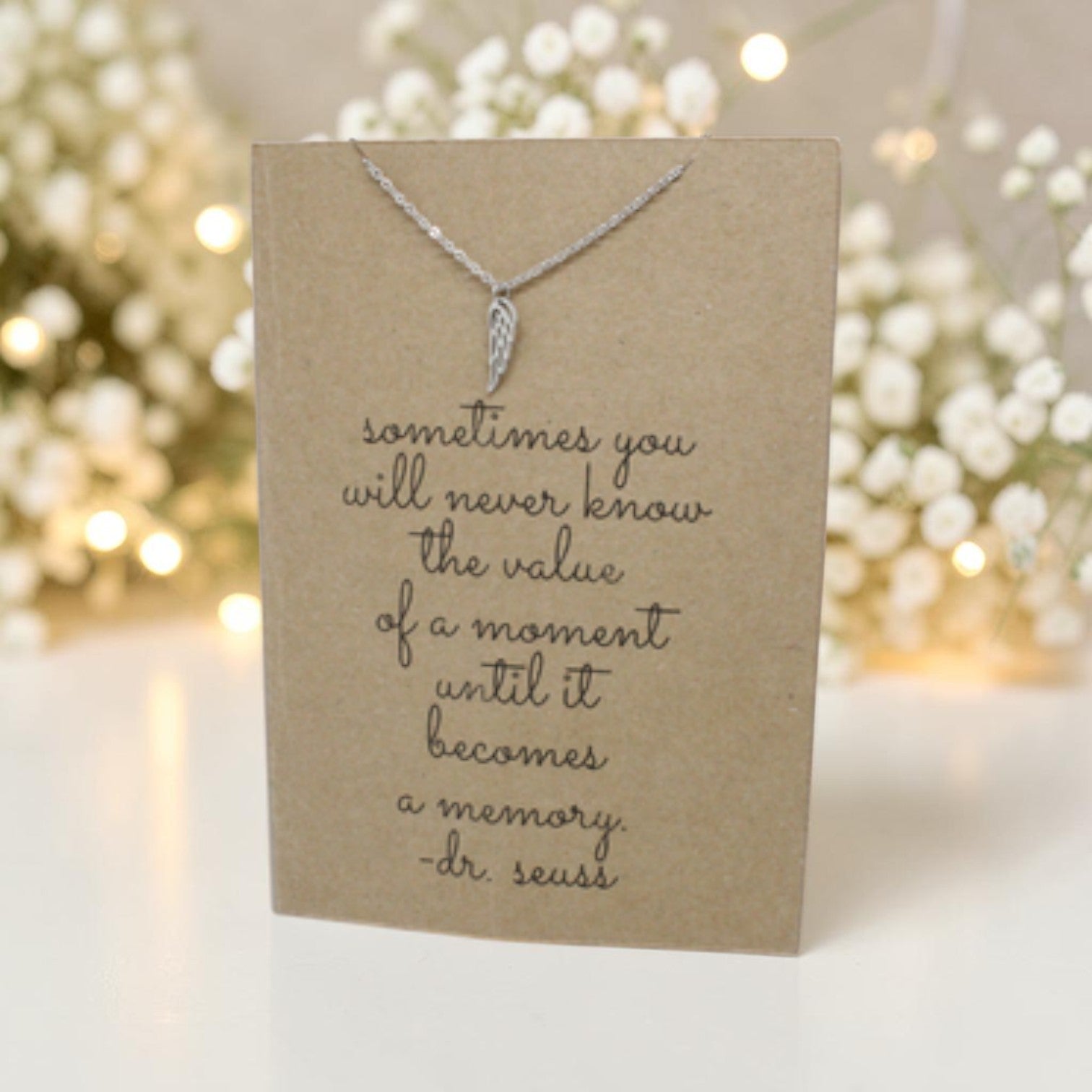Angel Wing Pendant & Chain - Card 113