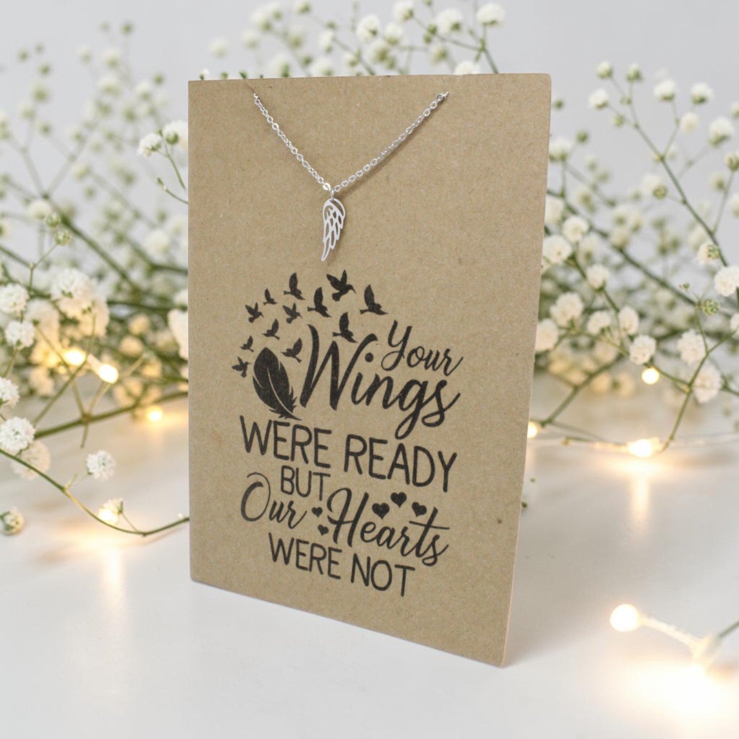 Angel Wing Pendant & Chain - Card 125