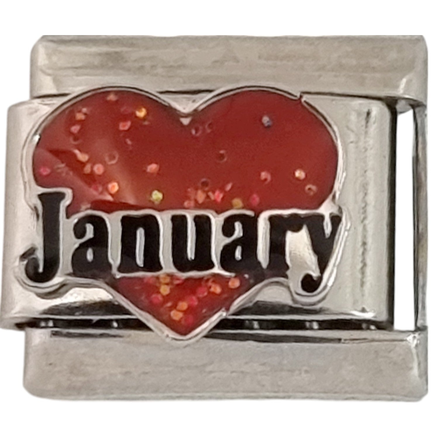 January Heart 9mm Charm