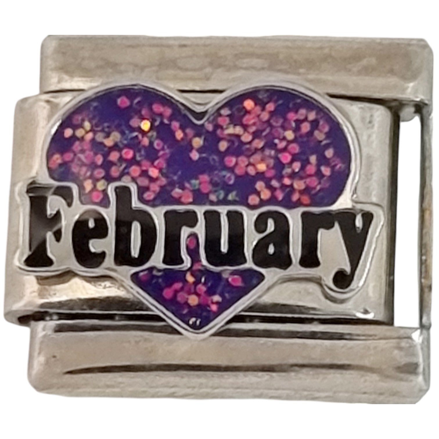 February Heart 9mm Charm