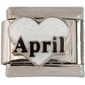April Heart 9mm Charm