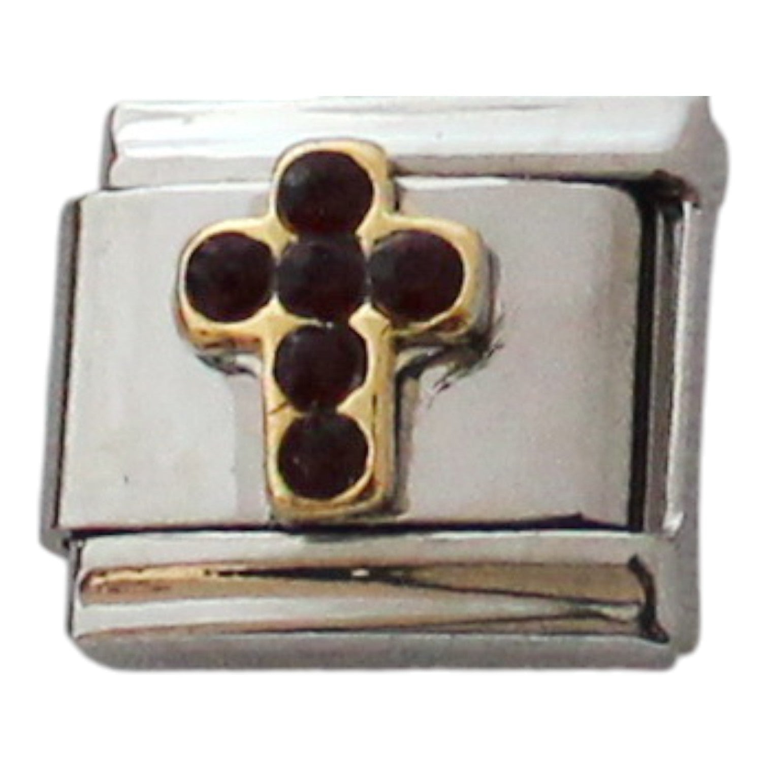 January Birthstone Cross 9mm Charm