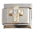 April Birthstone Cross 9mm Charm