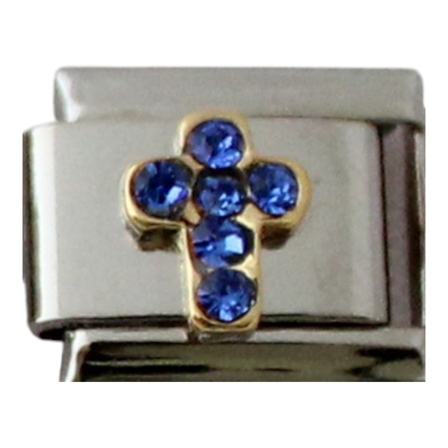 September Birthstone Cross 9mm Charm