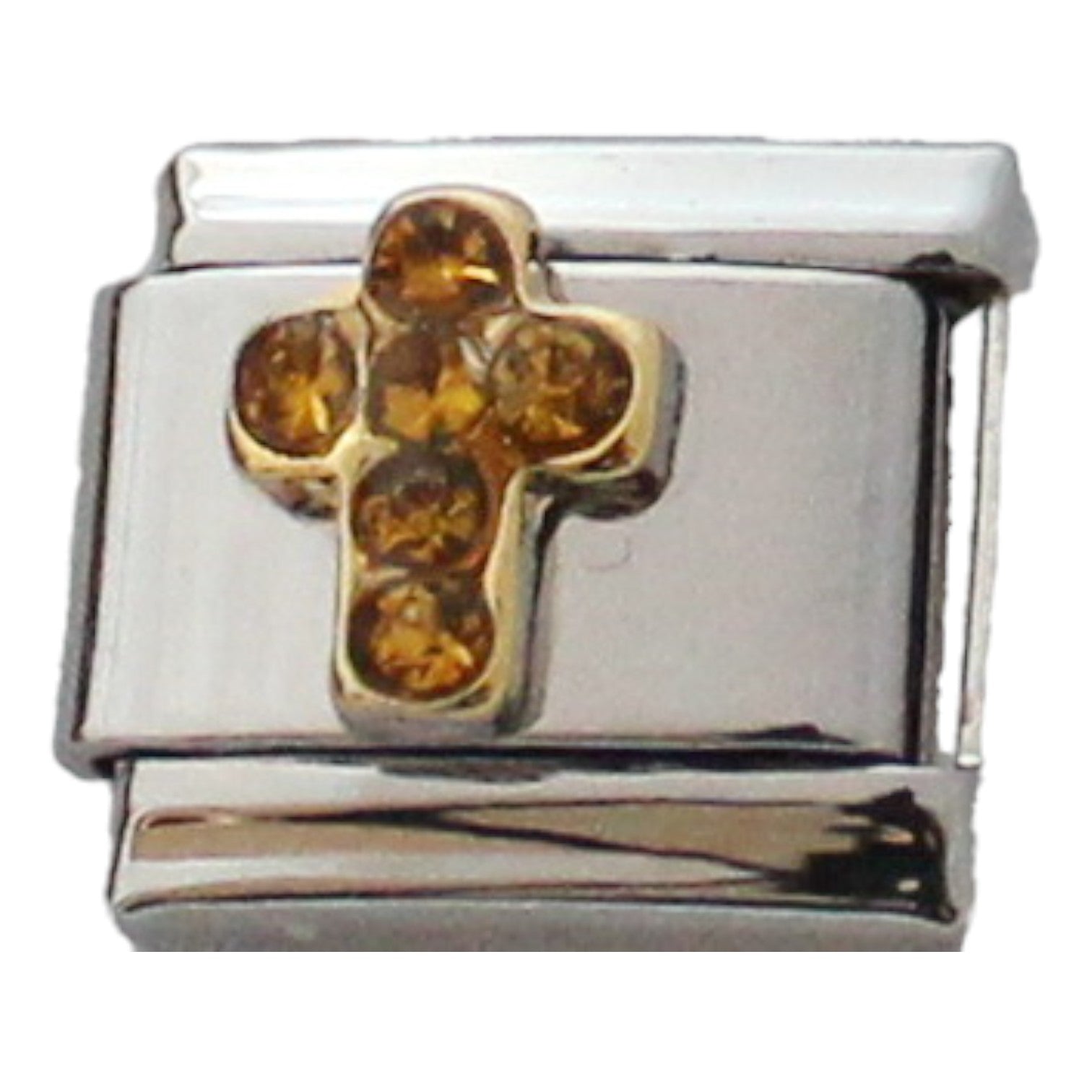 November Birthstone Cross 9mm Charm