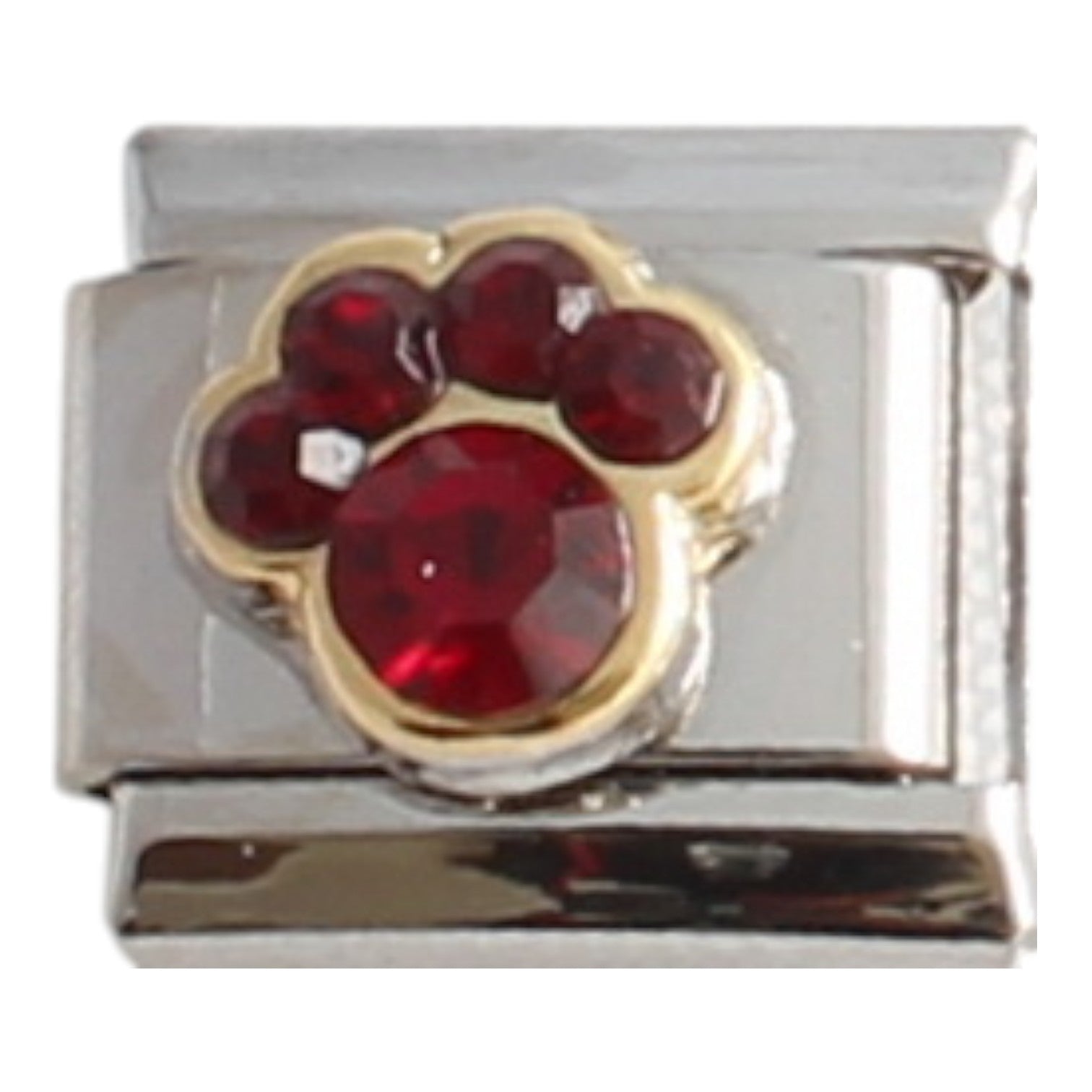 January Birthstone Paw 9mm Charm