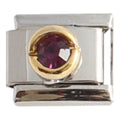 February Birthstone Round 9mm Charm