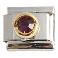 February Birthstone Round 9mm Charm