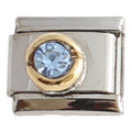 March Birthstone Round 9mm Charm