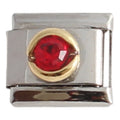July Birthstone Round 9mm Charm