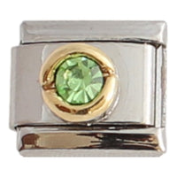 August Birthstone Round 9mm Charm