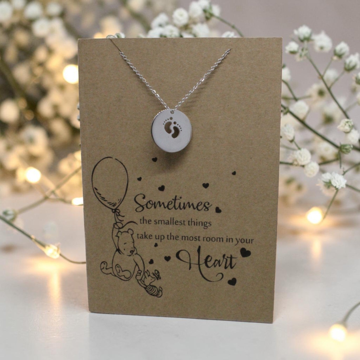 Baby feet Pendant & Chain - Card 9