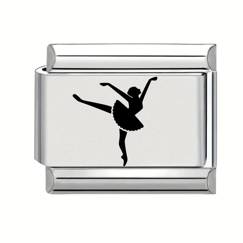 9mm Laser Engraved Charm - Ballet