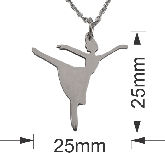 Ballerina Pendant and Chain - Card 538