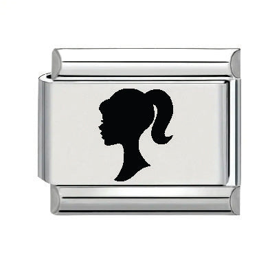 9mm Laser Italian Charm - Barbie