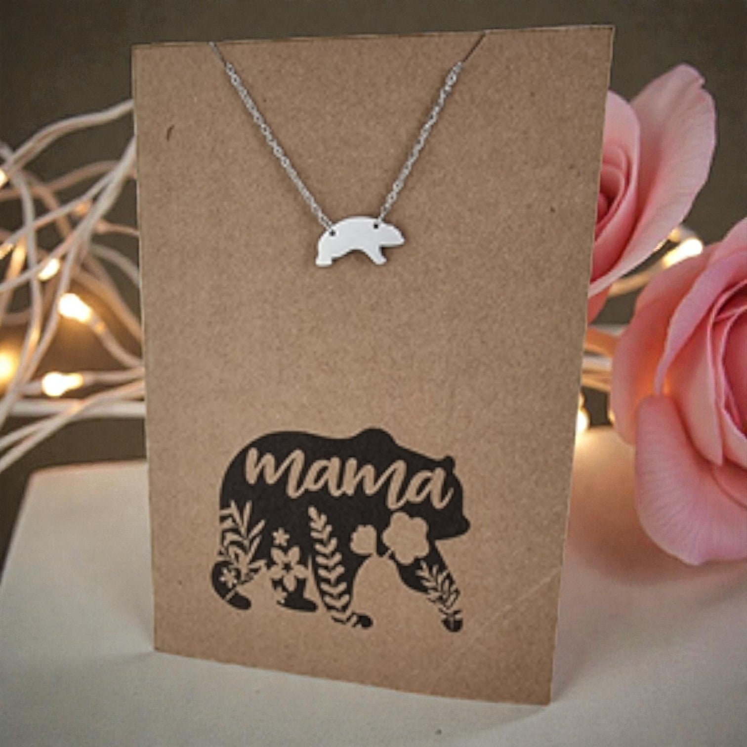 Bear Pendant & Chain - Card 436