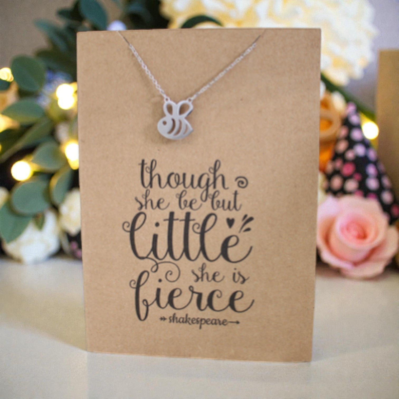 Bee Pendant & Chain - Card 321