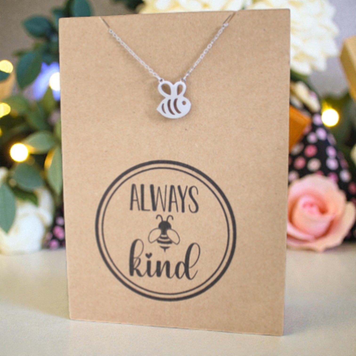 Bee Pendant & Chain - Card 323