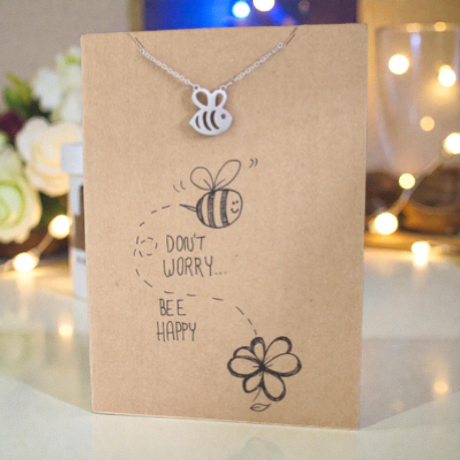 Bee Pendant & Chain - Card 325
