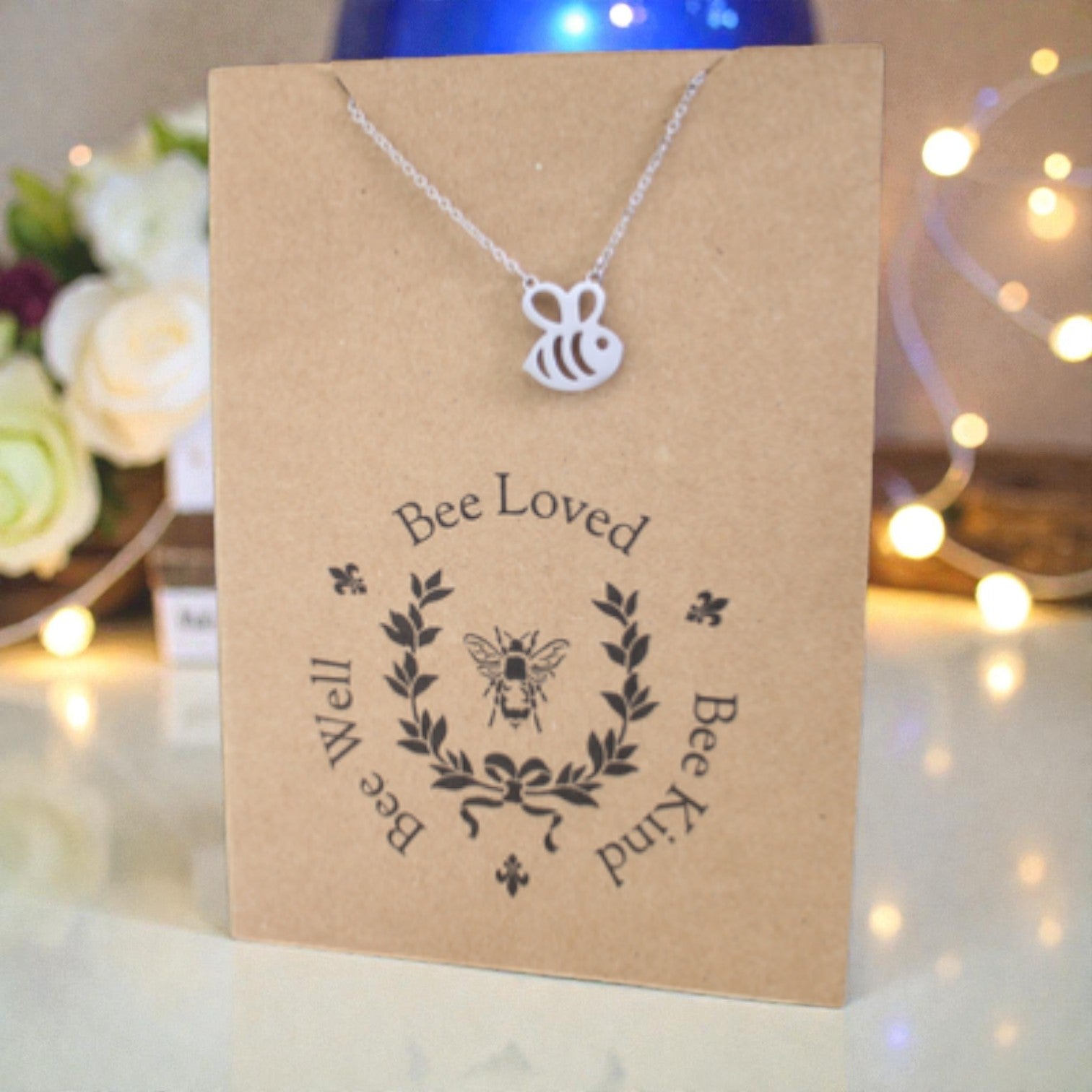 Bee Pendant & Chain - Card 326