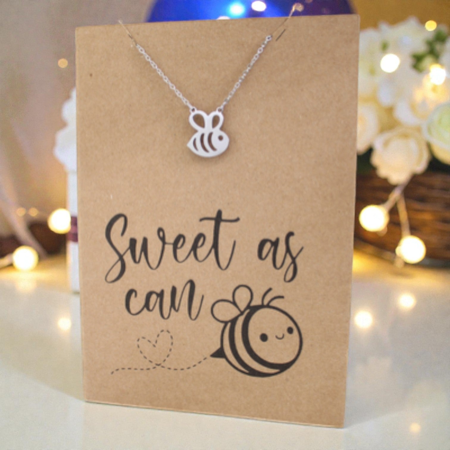 Bee Pendant & Chain - Card 328