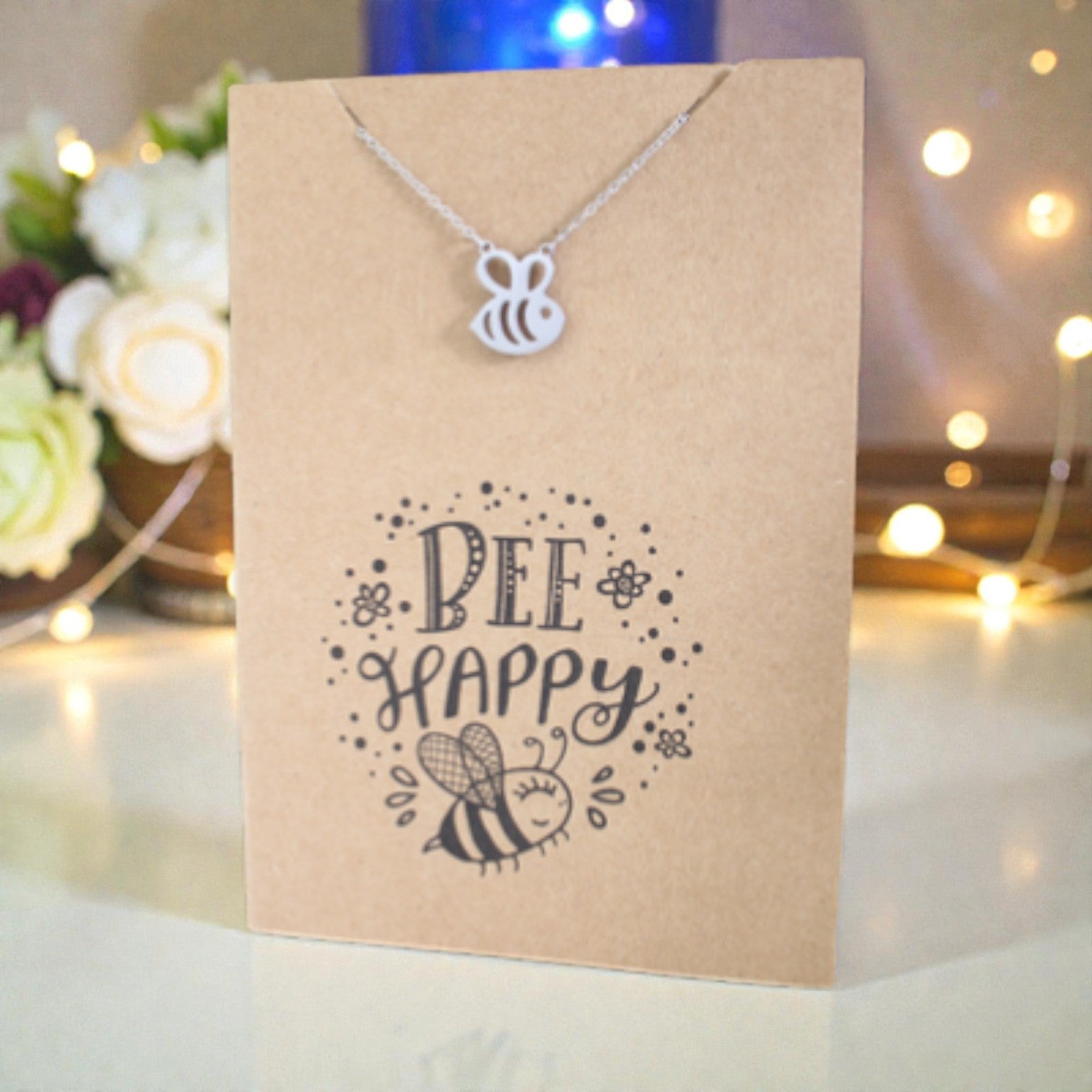 Bee Pendant & Chain - Card 330