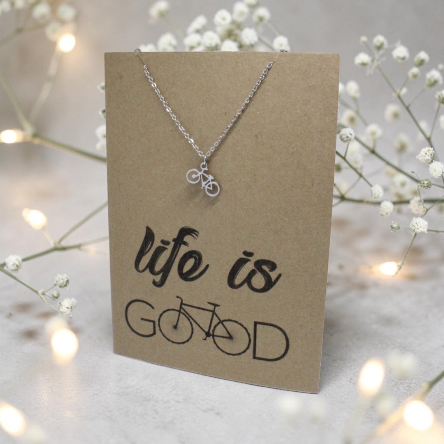 Bicycle Pendant & Chain - Card 163