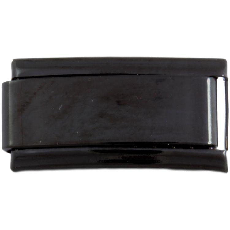 9mm Black Engraved Personalized Superlink Italian charm (Click to Personalize)
