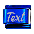 9mm Engraved Name/Word Italian charm (Blue)