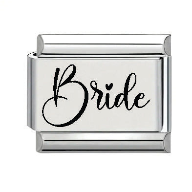 9mm Laser Italian Charm - Bride