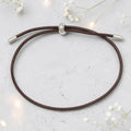 Brown Adjustable Cord Bracelet (Fits Mini Charms)