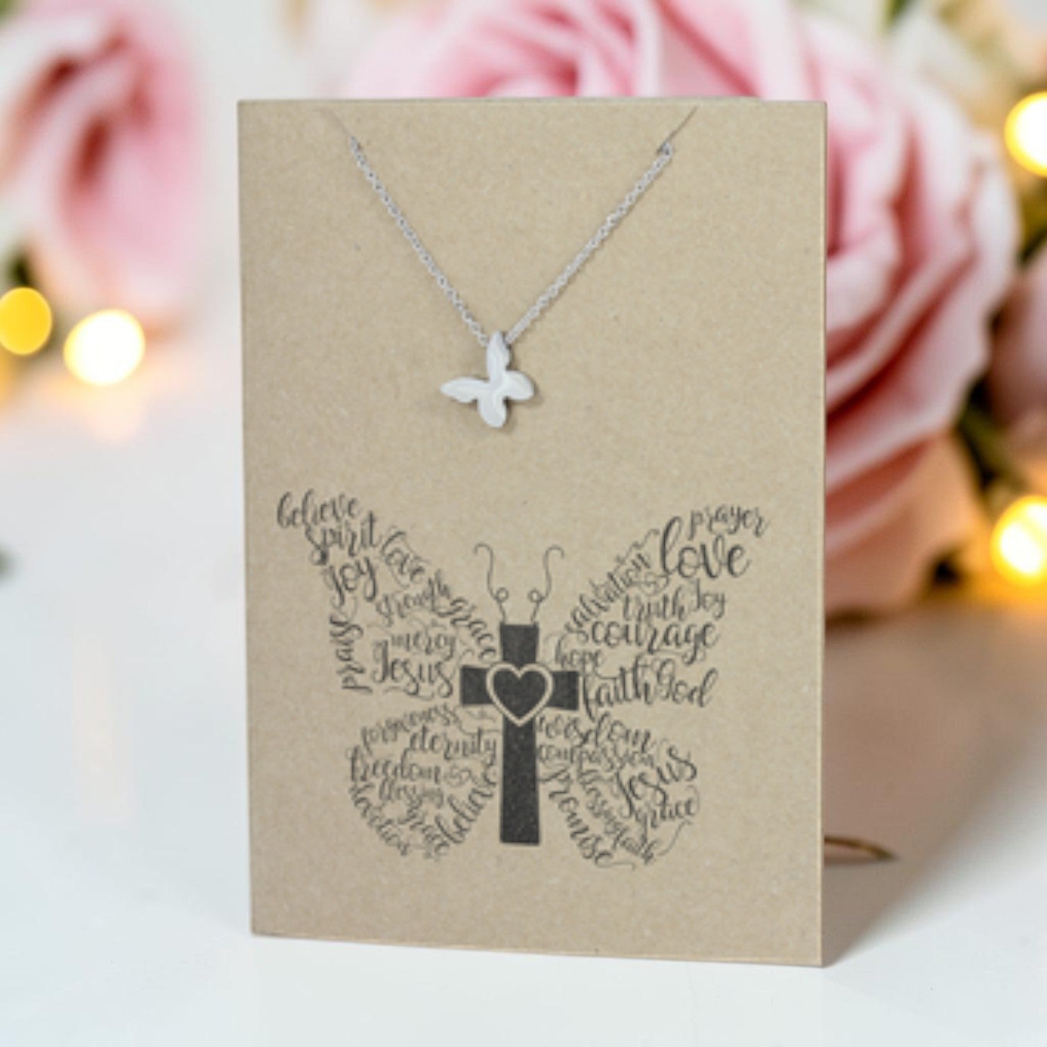 Butterfly Pendant & Chain - Card 256